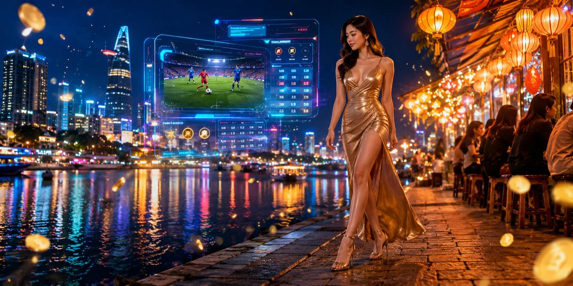 Quang cảnh casino hiện đại tại chợ đêm TP Hồ Chí Minh